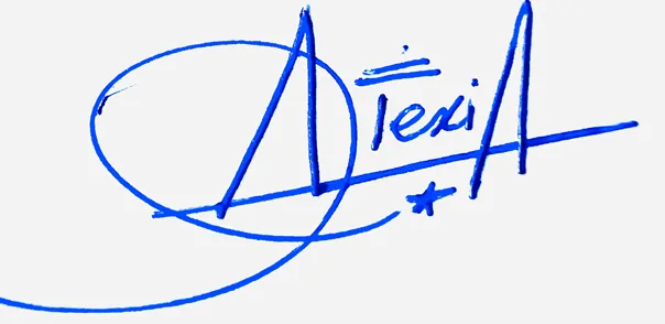 Alexia handwritten signature ideas for my name handwritten signature example in blue ink