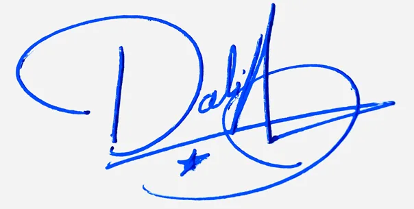 Dalia handwritten signature ideas for my name handwritten signature example in blue ink