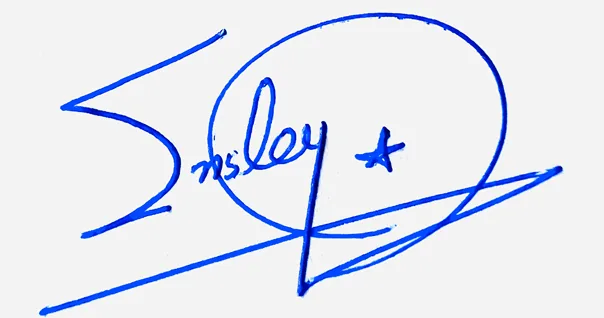 Ensley handwritten signature ideas for my name handwritten signature example in blue ink