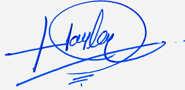Hayley handwritten signature ideas for my name handwritten signature example in blue ink