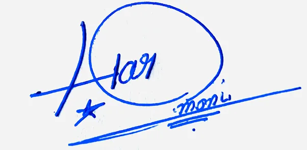 Harmoni handwritten signature ideas for my name handwritten signature example in blue ink