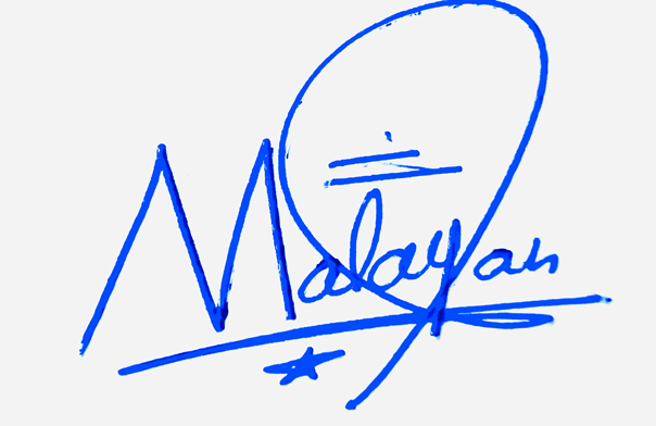 Malayah Name Cursive Handwriting Signature Style Ideas
