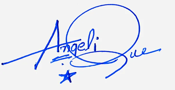 Angelique signature design for my name handwritten signature example in blue ink