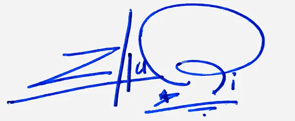 Zhuri signature design for my name handwritten signature example in blue ink