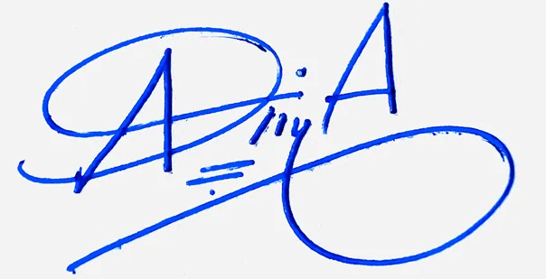 Aliya signature design for my name handwritten signature example in blue ink