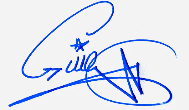 Gwen signature design for my name handwritten signature example in blue ink