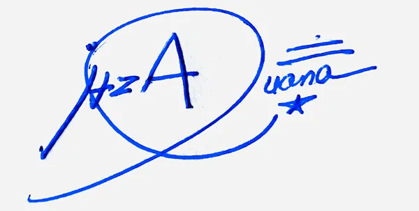 Itzayana signature design for my name handwritten signature example in blue ink