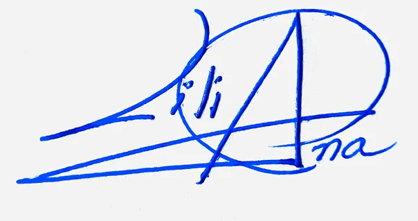 Lilianna signature design for my name handwritten signature example in blue ink