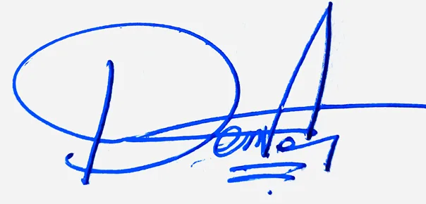 Denver signature design for my name handwritten signature example in blue ink