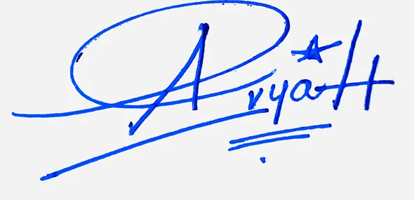 Avayah signature design for my name handwritten signature example in blue ink