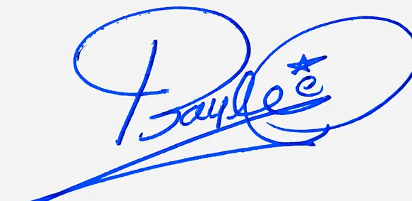 Baylee signature design for my name handwritten signature example in blue ink