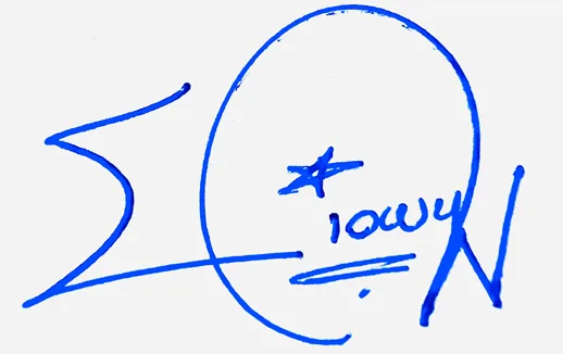 Elowyn signature design for my name handwritten signature example in blue ink