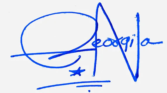 Georgina signature design for my name handwritten signature example in blue ink