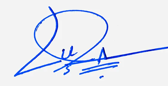 Luisa cute signature ideas handwritten signature example in blue ink