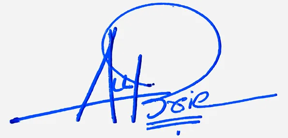 Aubrie cute signature ideas handwritten signature example in blue ink