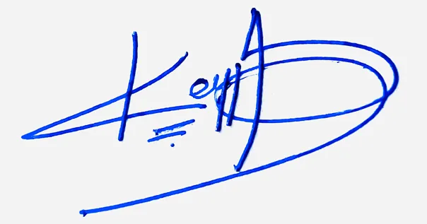 Keyla cute signature ideas handwritten signature example in blue ink