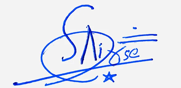 Saoirse cute signature ideas handwritten signature example in blue ink