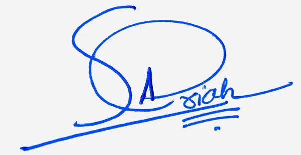 Sariah cute signature ideas handwritten signature example in blue ink