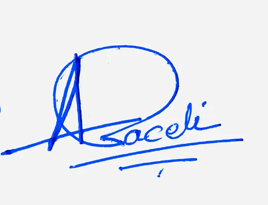 Araceli cute signature ideas handwritten signature example in blue ink