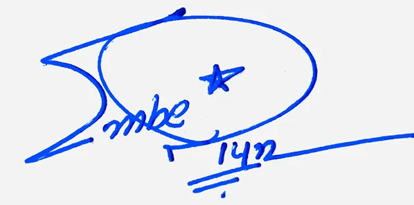 Emberlynn cute signature ideas handwritten signature example in blue ink