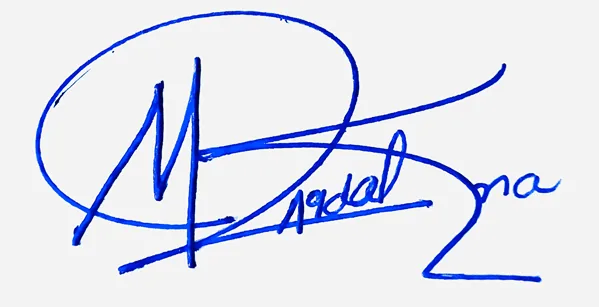 Magdalena cute signature ideas handwritten signature example in blue ink