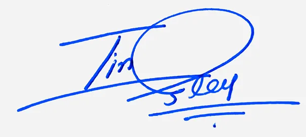 Tinsley cute signature ideas handwritten signature example in blue ink