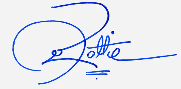 Scottie simple signature ideas handwritten signature example in blue ink