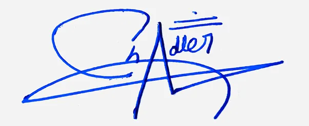 Chandler simple signature ideas handwritten signature example in blue ink