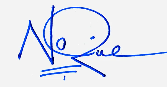 Nori simple signature ideas handwritten signature example in blue ink