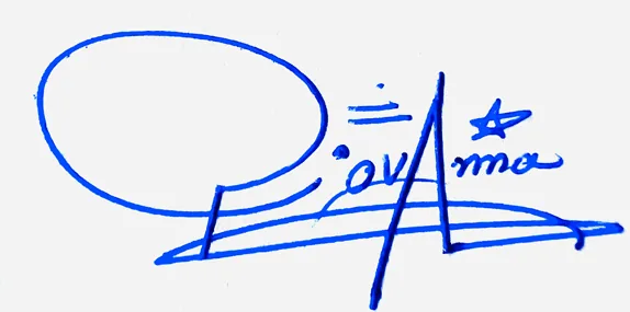 Giovanna simple signature ideas handwritten signature example in blue ink