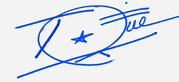 Tru simple signature ideas handwritten signature example in blue ink