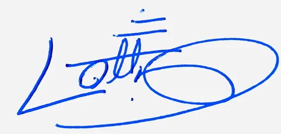 Lottie simple signature ideas handwritten signature example in blue ink