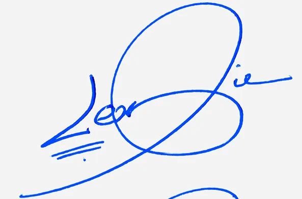 Lexie simple signature ideas handwritten signature example in blue ink