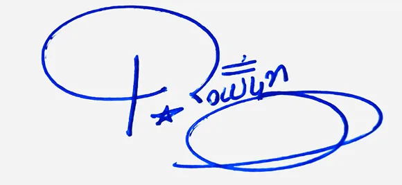 Rowyn create signature online free handwritten signature example in blue ink