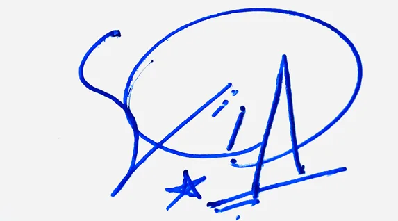Vida create signature online free handwritten signature example in blue ink