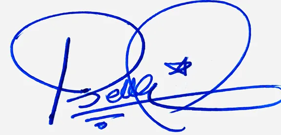 Belle create signature online free handwritten signature example in blue ink