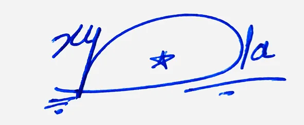 Xyla create signature online free handwritten signature example in blue ink