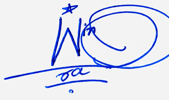 Winona create signature online free handwritten signature example in blue ink