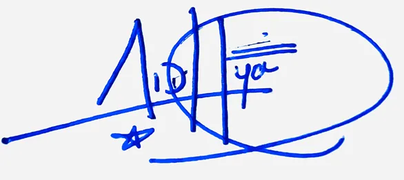 Aadhya create signature online free handwritten signature example in blue ink