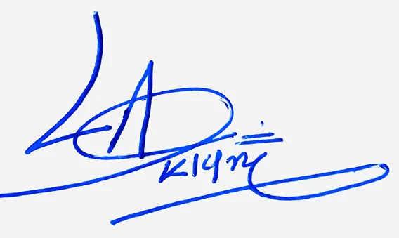 King create signature online free handwritten signature example in blue ink