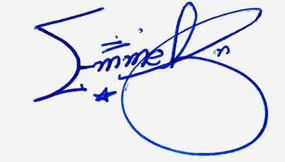 Emmeline create signature online free handwritten signature example in blue ink