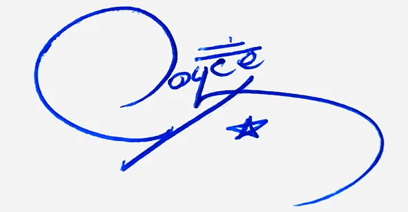Joyce create signature online free handwritten signature example in blue ink