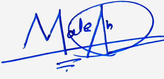 Maleah create signature online free handwritten signature example in blue ink