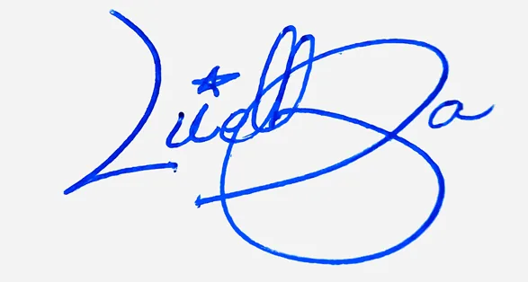 Luella create signature online free handwritten signature example in blue ink