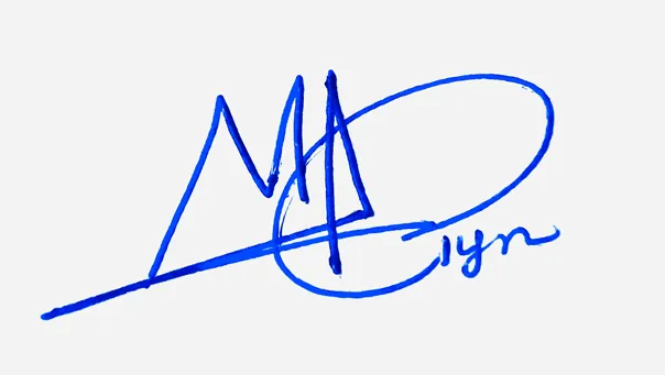 Madalyn create signature online free handwritten signature example in blue ink