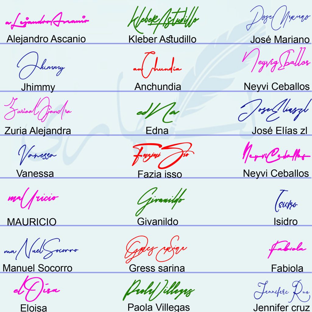 New Signature Ideas