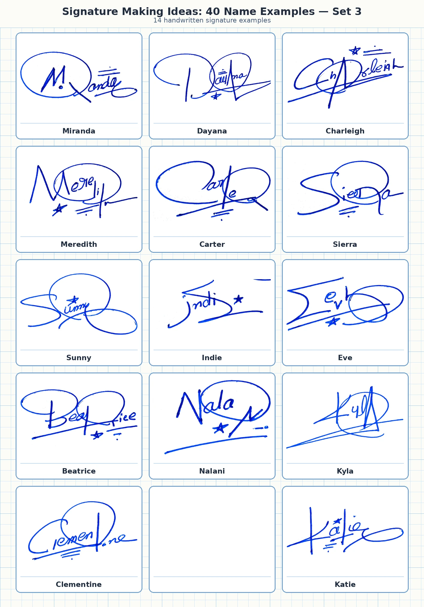 14 signature making ideas for Miranda, Dayana, Charleigh, Meredith and more names